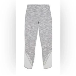 Lululemon Scallop Hem High Rise Legging- Size 2.  Gray/White Stripes
